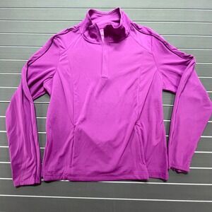 Mondetta Performance Luxury Purple Quarter Zip Pullover Athletic Top Women's XXL